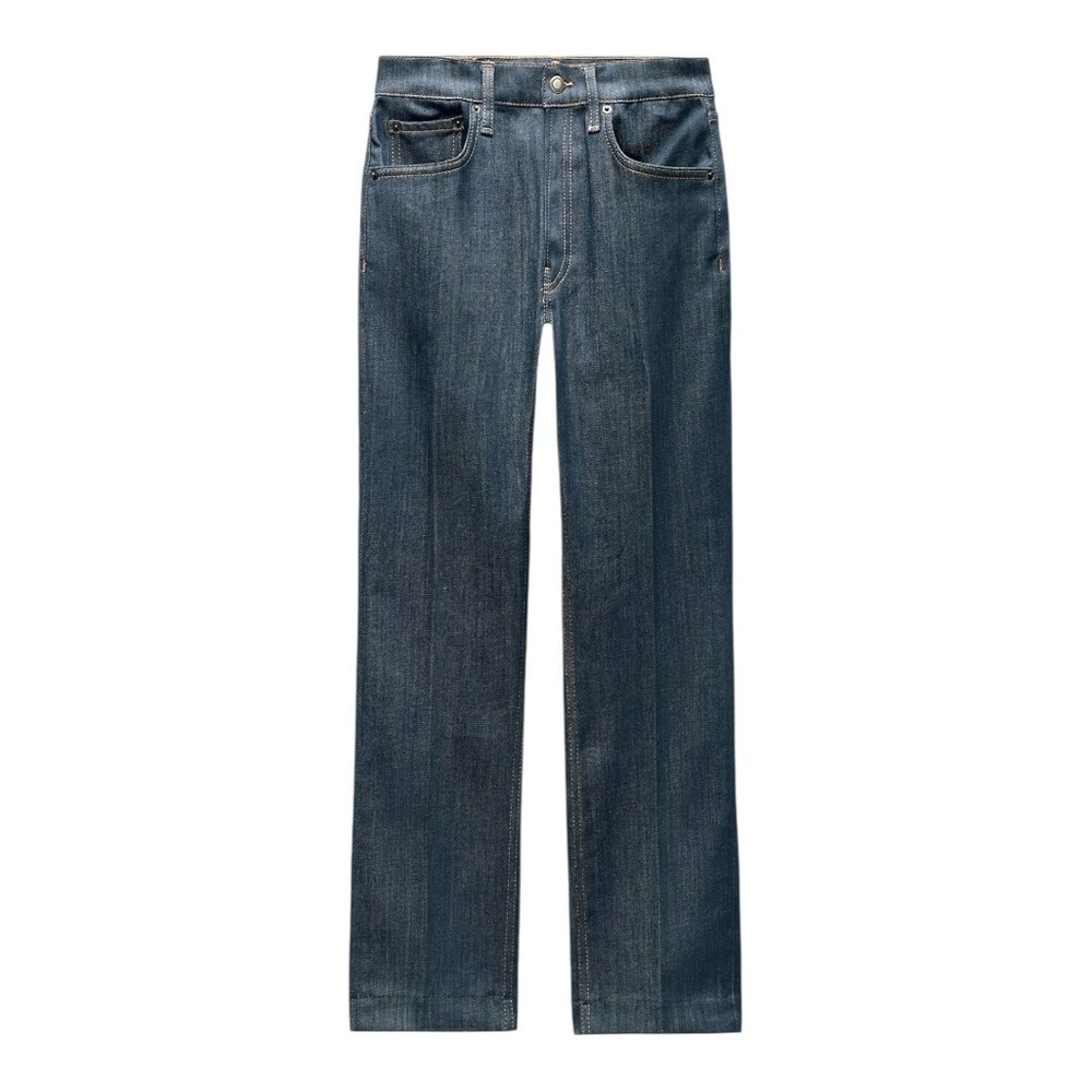 ZARA ZW Collection High Rise Bootcut Cropped Jeans β Size 6 NWT - Picture 4 of 5